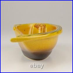 Roseville Vintage Pottery Pine Cone Bowl, Shape 428-8, Brown