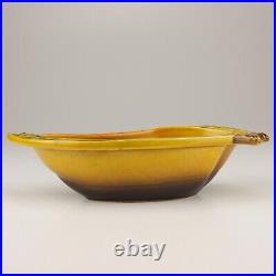 Roseville Vintage Pottery Pine Cone Bowl, Shape 428-8, Brown