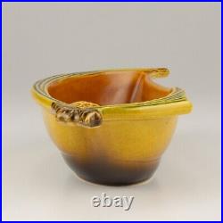 Roseville Vintage Pottery Pine Cone Bowl, Shape 428-8, Brown