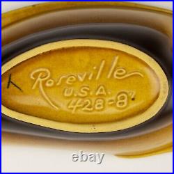 Roseville Vintage Pottery Pine Cone Bowl, Shape 428-8, Brown