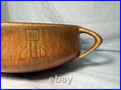 Roseville-Windsor 2 Handle Bowl, 1931. Rare Brown Color, Vintage, Art Deco