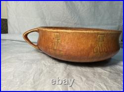 Roseville-Windsor 2 Handle Bowl, 1931. Rare Brown Color, Vintage, Art Deco