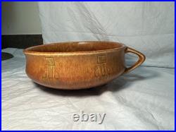 Roseville-Windsor 2 Handle Bowl, 1931. Rare Brown Color, Vintage, Art Deco