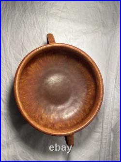 Roseville-Windsor 2 Handle Bowl, 1931. Rare Brown Color, Vintage, Art Deco