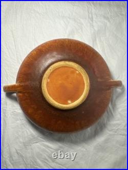 Roseville-Windsor 2 Handle Bowl, 1931. Rare Brown Color, Vintage, Art Deco