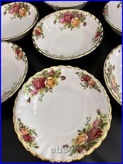 Royal Albert Old Country Roses Set Of 6 Cereal Bowls, England, 1st Quality