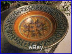 Royce Yoder Vintage Drip Glaze Signed Studio Pottery Bowl Mid Century Modern