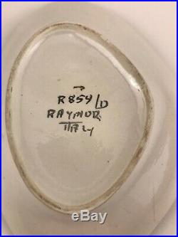 SO UNUSUAL! Set 3 Raymor Rare Mid Century Vintage Signed Italian Pottery Italy