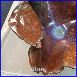 STUNNING Pottery Handcrafted SIGNED Ceramic Large Bowl Heavy Rare (Read)