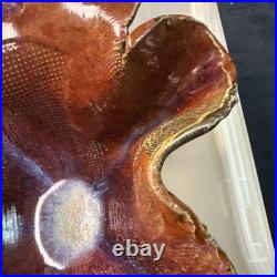 STUNNING Pottery Handcrafted SIGNED Ceramic Large Bowl Heavy Rare (Read)
