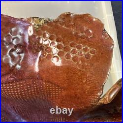 STUNNING Pottery Handcrafted SIGNED Ceramic Large Bowl Heavy Rare (Read)