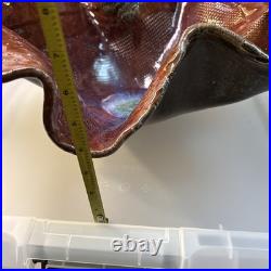 STUNNING Pottery Handcrafted SIGNED Ceramic Large Bowl Heavy Rare (Read)