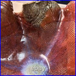 STUNNING Pottery Handcrafted SIGNED Ceramic Large Bowl Heavy Rare (Read)