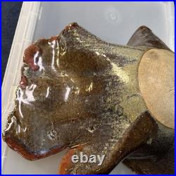 STUNNING Pottery Handcrafted SIGNED Ceramic Large Bowl Heavy Rare (Read)