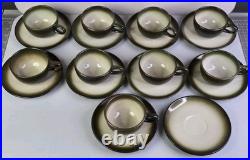 SUPERB VTG Heath Sand Sea Set 9x Cup & Saucer + 1x Extra Piece EXCELLENT COND