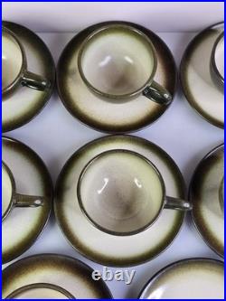 SUPERB VTG Heath Sand Sea Set 9x Cup & Saucer + 1x Extra Piece EXCELLENT COND
