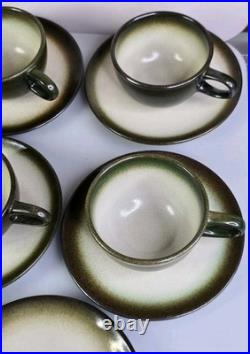 SUPERB VTG Heath Sand Sea Set 9x Cup & Saucer + 1x Extra Piece EXCELLENT COND