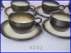 SUPERB VTG Heath Sand Sea Set 9x Cup & Saucer + 1x Extra Piece EXCELLENT COND