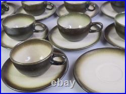 SUPERB VTG Heath Sand Sea Set 9x Cup & Saucer + 1x Extra Piece EXCELLENT COND