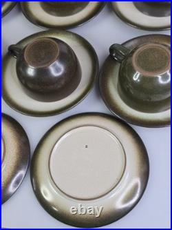 SUPERB VTG Heath Sand Sea Set 9x Cup & Saucer + 1x Extra Piece EXCELLENT COND