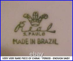 S. PAULO XTRMLY RARE 9SERV BOWL REAL of BRAZILPINK PRIMROSE 22K GOLD RIM