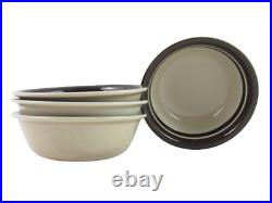 Set 4 Vintage Arabia Finland Pottery Soup Cereal Bowls Ruija Pattern 6 1/8 Inch