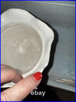 Set 5 Secla Portugal WHITE Cabbage Leaf Soup Tureens with Lids Vintage