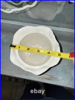 Set 5 Secla Portugal WHITE Cabbage Leaf Soup Tureens with Lids Vintage