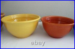 Set Of 5 Vintage Bauer Pottery Ringware Nesting Bowls