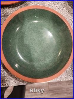 Set Of 6 Vintage Suffolk Tableware Henry Watson Pottery England Green 6 Bowl