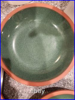 Set Of 6 Vintage Suffolk Tableware Henry Watson Pottery England Green 6 Bowl