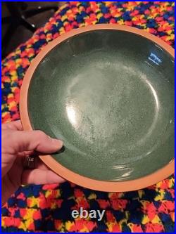 Set Of 6 Vintage Suffolk Tableware Henry Watson Pottery England Green 6 Bowl