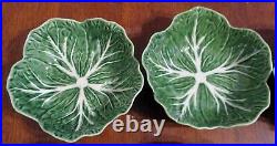 Set Of 7 BORDALLO PINHEIRO 7 Cabbage Leaf Majolica BOWLSPortugalNICE! Vintage