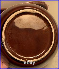 Set of 6 RARE Hull Pottery USA Brown Drip 6 3/4 Soup Salad Bowl