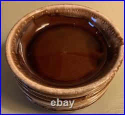 Set of 6 RARE Hull Pottery USA Brown Drip 6 3/4 Soup Salad Bowl