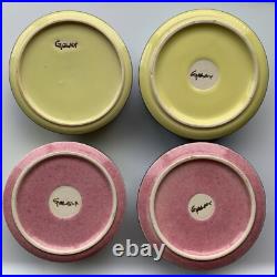 Set of 7 Vintage Multicolor Stacking Bowls Handmade Pottery, Signed By Artist