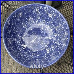 Shard Of Maine Spatterware Large Bowl With Sailing New England Town Scene 11