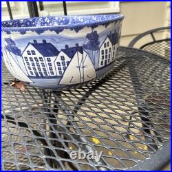 Shard Of Maine Spatterware Large Bowl With Sailing New England Town Scene 11