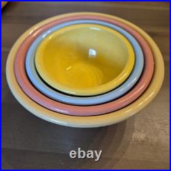 Shawnee Pottery Mixing Bowls Snowflake Nesting Bowls set of 4 Shawnee Pottery Mixing Bowls Snowflake Nesting Bowls set of 4