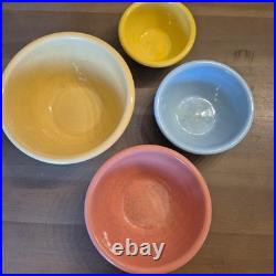 Shawnee Pottery Mixing Bowls Snowflake Nesting Bowls set of 4