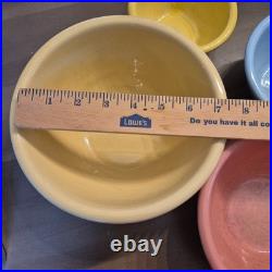 Shawnee Pottery Mixing Bowls Snowflake Nesting Bowls set of 4 Shawnee Pottery Mixing Bowls Snowflake Nesting Bowls set of 4