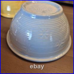 Shawnee Pottery Mixing Bowls Snowflake Nesting Bowls set of 4