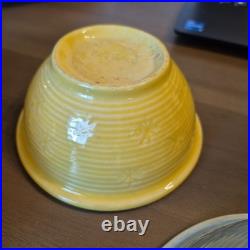 Shawnee Pottery Mixing Bowls Snowflake Nesting Bowls set of 4