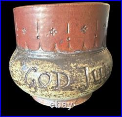 Signed 2003 Tokheim Stoneware God Jul Bowl Vintage