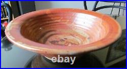 Signed Pottery Studio Stoneware Bowl w Shino Glaze