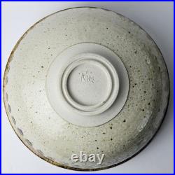 Signed Studio Pottery Farmhouse Speckled Rustic Brown Drip Glaze Bowl Set of 9