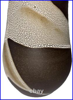 Signed Vintage Studio Art Pottery Textured Glaze Modernist Vase