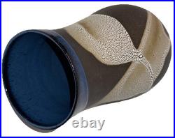 Signed Vintage Studio Art Pottery Textured Glaze Modernist Vase