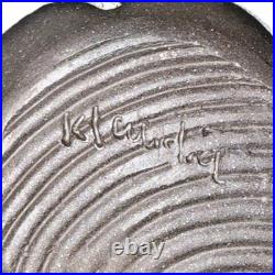 Signed Vintage Studio Art Pottery Textured Glaze Modernist Vase