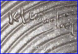 Signed Vintage Studio Art Pottery Textured Glaze Modernist Vase